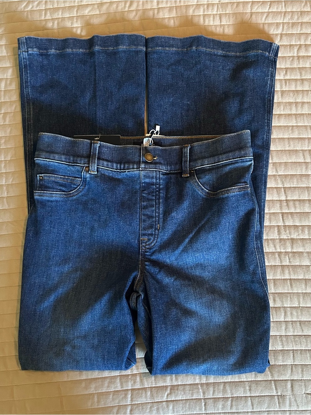 SPANX Dark Blue Denim Flare Jeans